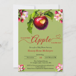 Convites A Little Apple Is On The Way | Fall Baby Shower 