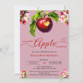Convites A Little Apple Is On The Way | Fall Baby Shower 