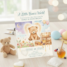 Convites A Little Bear’s Teddy Bear Neutral Baby Shower