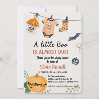 Convites A Little Boo Halloween Baby Shower - Autumn Baby