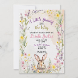 Convites A Little Bunny is On the Way - Baby Shower Invite
