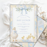 Convites A Little Chickadee Blue Yellow Cute Baby Shower<br><div class="desc">A sweet “A Little Chickadee is o the Way” theme watercolor baby shower invitations.  Patchwork background done in soft watercolors.  Gender neutral.</div>