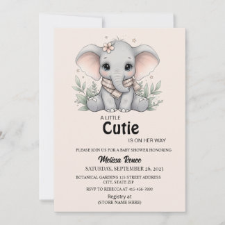 Convites A Little Cutie Baby Shower Invitation