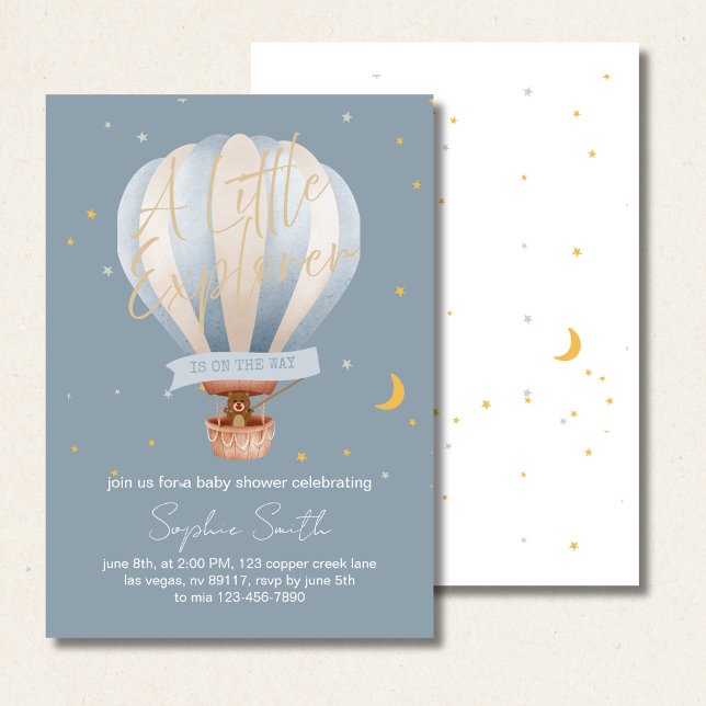 Convites A Little Explorer Is On The Way (Criador carregado)