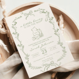 Convites A Little Honey Is On The Way Baby Shower Invite