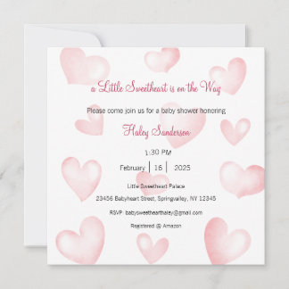 Convites A Little Sweetheart is on the Way Invitation