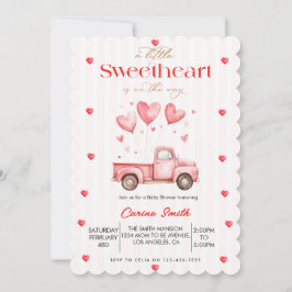 Convites A Little Sweetheart truck Baby Shower
