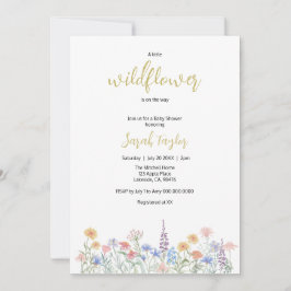 Convites A little Wildflower Baby Shower Invitation