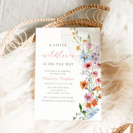 Convites A Little Wildflower Is On The Way Invitation