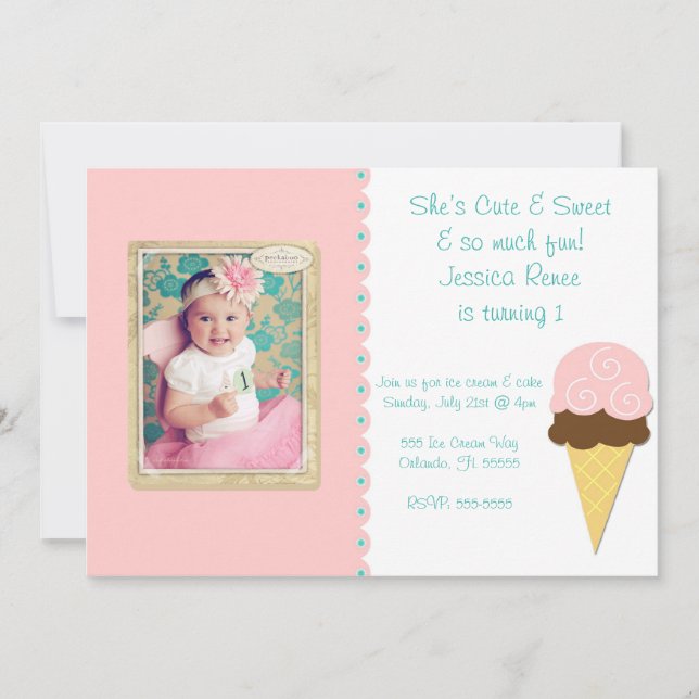 Convites A loja do sorvete convida (Frente)