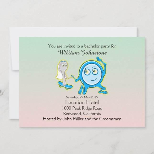 Convites A Louça Fugiu Com a Colher Despedida de Solteiro (Frente)