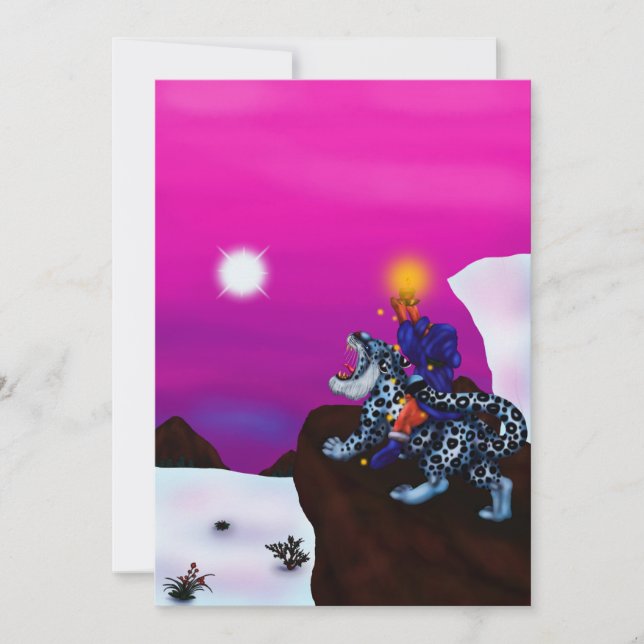 Convites A Luz da Esperança, pintura de fantasia de Natal (Frente)