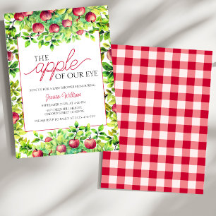 Convites A Maçã do Nosso Chá de fraldas de Ação de Graças