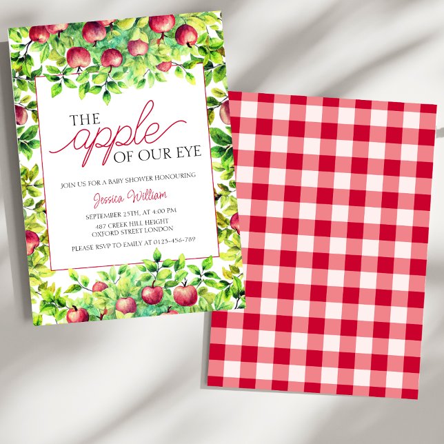 Convites A Maçã do Nosso Chá de fraldas de Ação de Graças (Criador carregado)