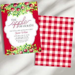 Convites A Maçã do Nosso Chá de fraldas de Ação de Graças