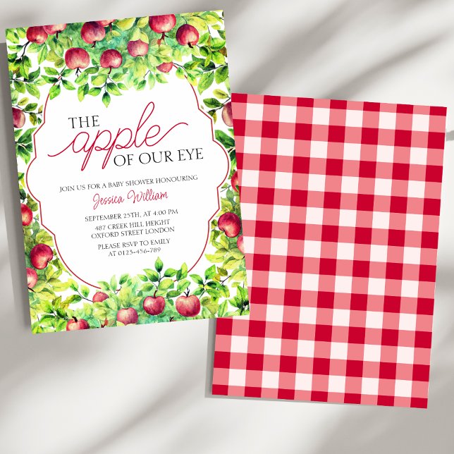 Convites A Maçã do Nosso Chá de fraldas de Ação de Graças (Criador carregado)