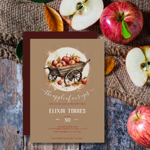 Convites A Maçã Do Nosso Chá de fraldas De Olhos