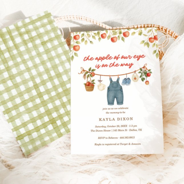 Convites A Maçã do nosso Chá de fraldas de outono (Criador carregado)