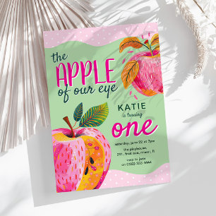 Convites A Maçã dos Nossos Olhos' Aniversário de 1 Ano Capr