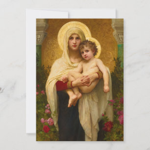 Convites A Madona das Rosas de William Bouguereau