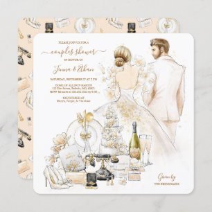 Convites A magnólia Dourado acopla o chá de panela