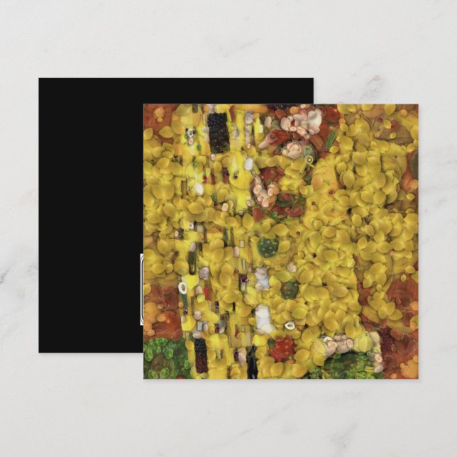 Convites A Mancha de Arte de Disco Vegetal com Beijo-Limão (Frente/Verso)