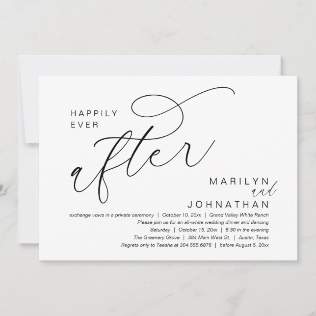 Convites A Manhã Depois, Poste Casamento Brunch Obrigado (Frente)