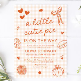 Convites A Mão Cai Desenha Um Pequeno Chá de fraldas De Piz