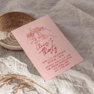 Convites A Mão Colorida Arrastou Saúde A 30 aniversário de