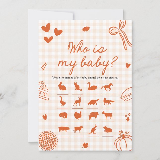 Convites A Mão Desenhada Cutie Pie Que É O Meu Jogo De Bebê (Frente)