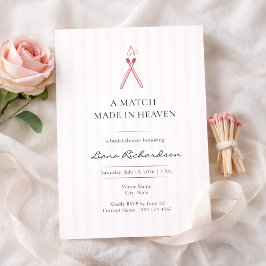 Convites A Match Made in Heaven Elegant Bridal Shower