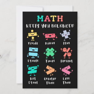 Convites A matemática mantém você equilibrado