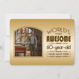 Convites A melhor foto personalizada do mundo do aniversári