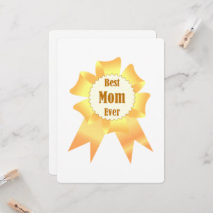 Convites A melhor mãe sempre ganhadora do Ouro, fita prêmio