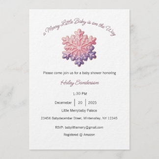 Convites A Merry Little Baby is on the Way Invitation