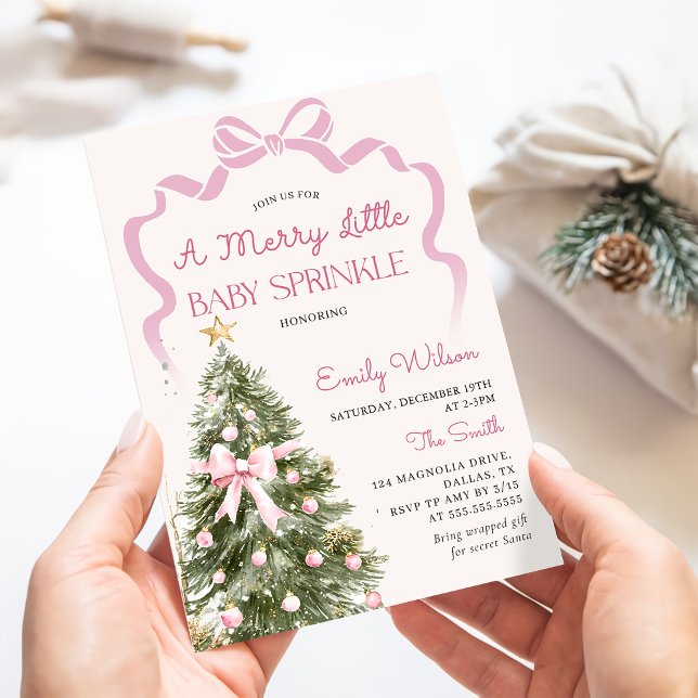 Convites A Merry Little Christmas Baby Shower Invitation (Criador carregado)