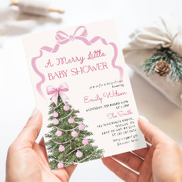 Convites A Merry Little Christmas Baby Shower Invitation