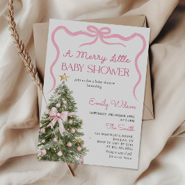 Convites A Merry Little Christmas Baby Shower Invitation