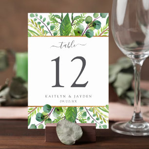 Convites A Mesa Greenery & Dourado Wedding Collection No.