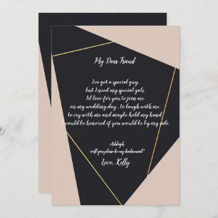 Convites A moderna Elegance Pink Floral será minha dama de 