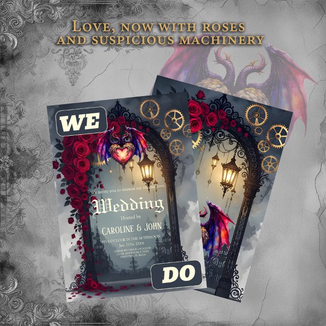 Convites A Moonlit Invitation –Love Turns the Gears of Time (Criador carregado)