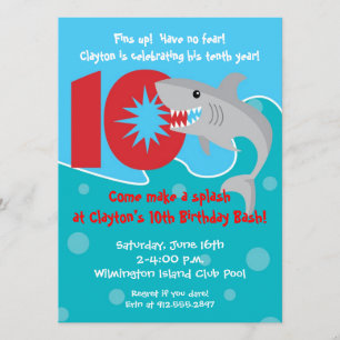 Convites A mordida do tubarão convida a 10o festa de