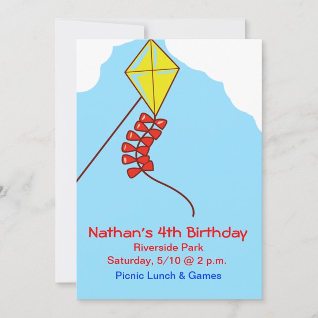 Convites A mosca vinda um papagaio convida (Frente)