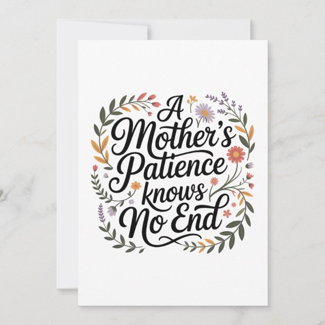Convites A Mother's Patience Knows No End (Frente)