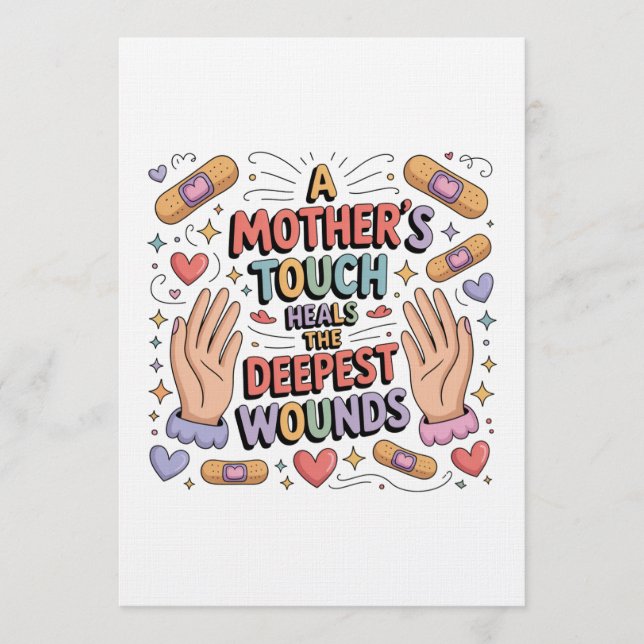 Convites A Mother's Touch Heals The Deepest Wounds (Frente)