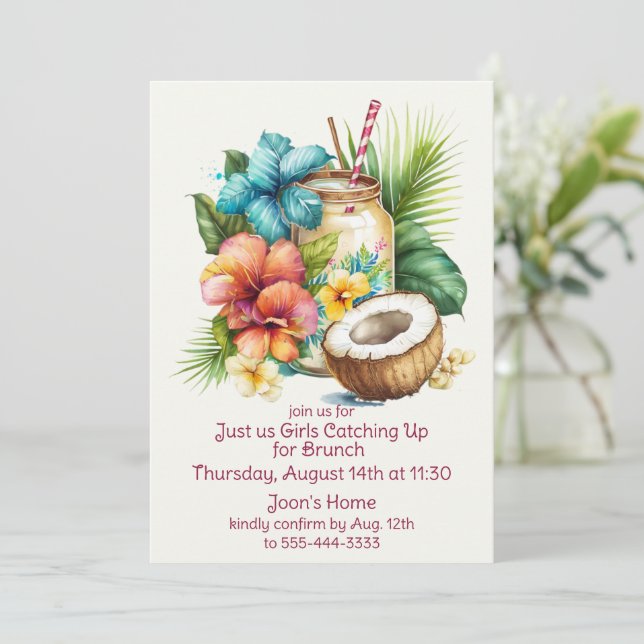 Convites A mulher se juntou (Em pé/Frente)