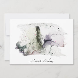 Convites *~* A Mulher Umbrella do Japão RSVP QR AR AR27 Cas