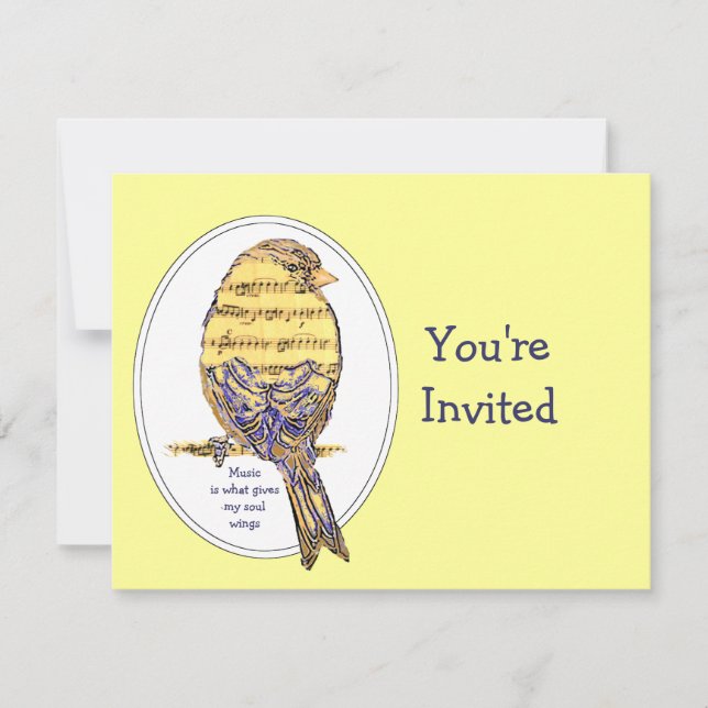 Convites A música é o que me dá as almas do Bird (Frente)