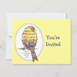 Convites A música é o que me dá as almas do Bird