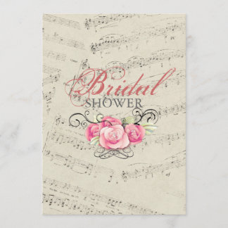 Convites A música romântica moderna nota o chá de panela